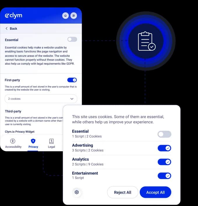 Clym widget settings visual