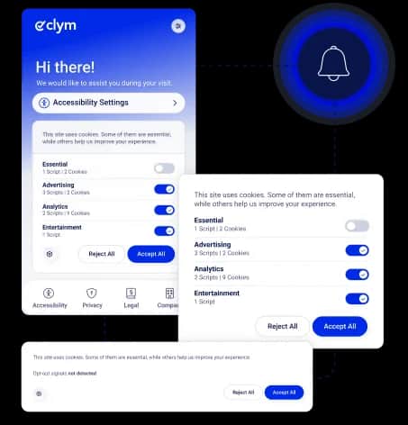 Clym widget initial notification visual