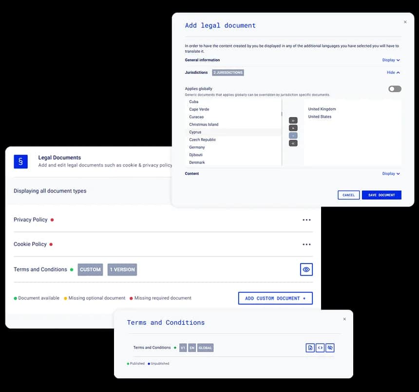 Legal documents Hero image