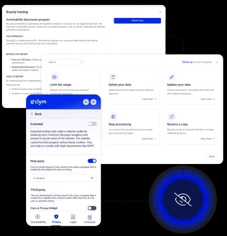 Clym privacy management visual