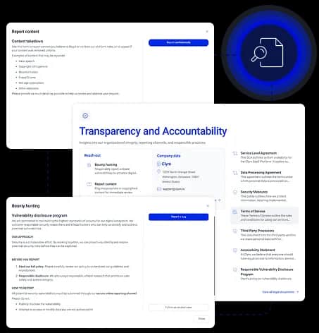 Clym platform settings visual