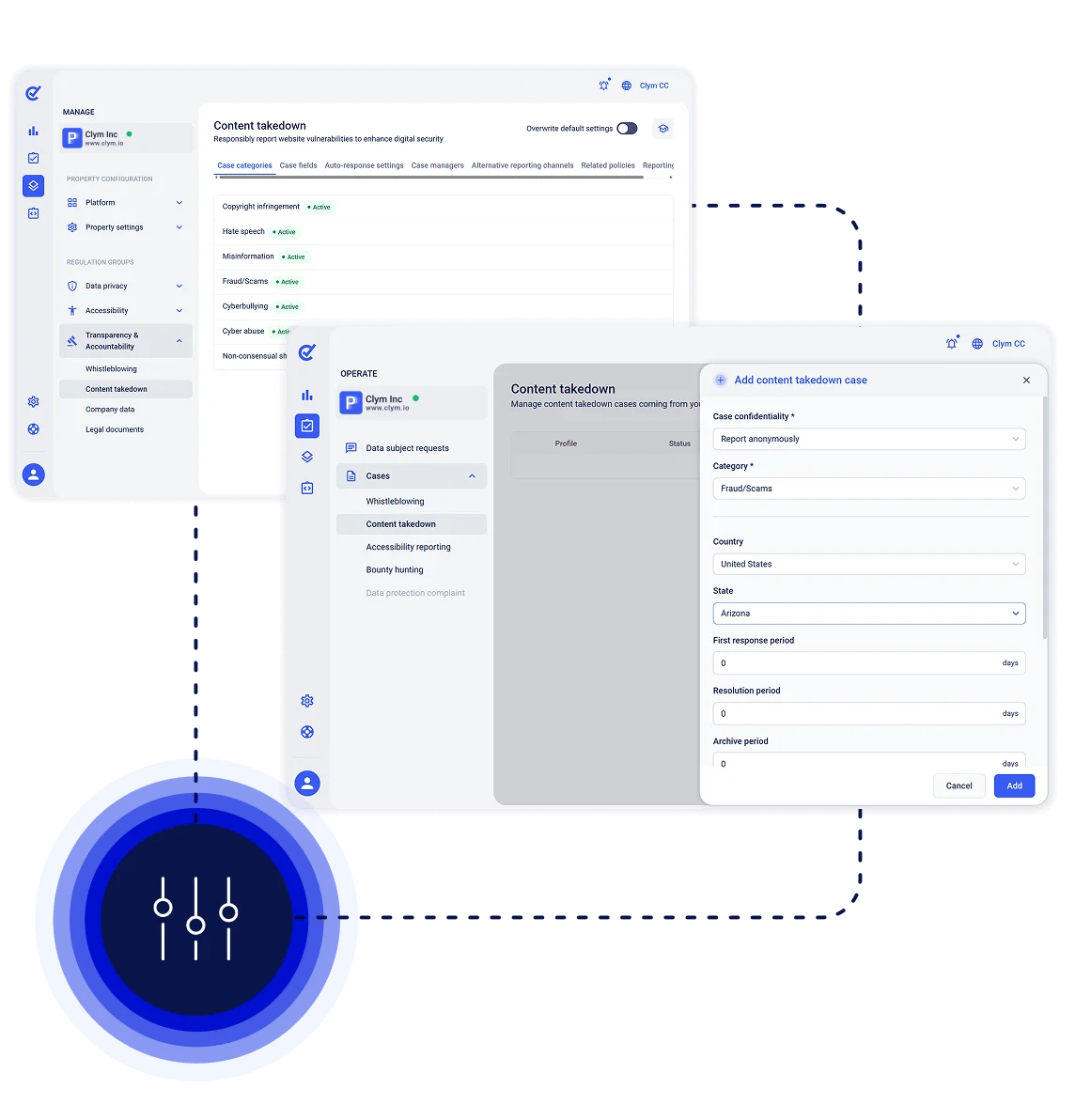 Content Takedown Flexible Configuration