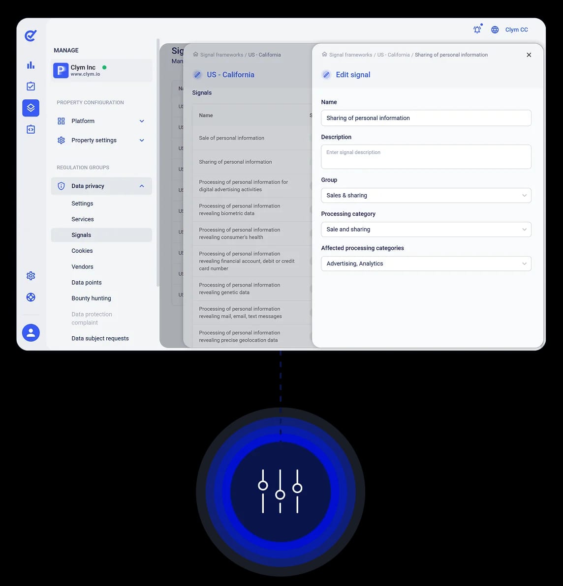Global Privacy Protocol Flexible Configuration