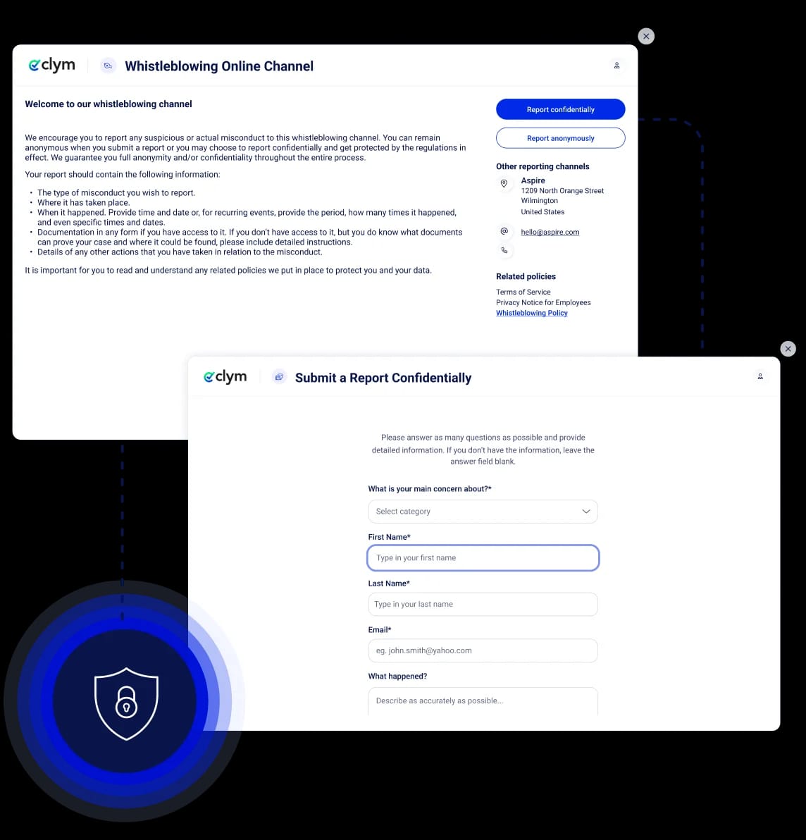 Whistleblowing key capabilities