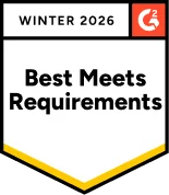 Best Meets Requirements G2 badge