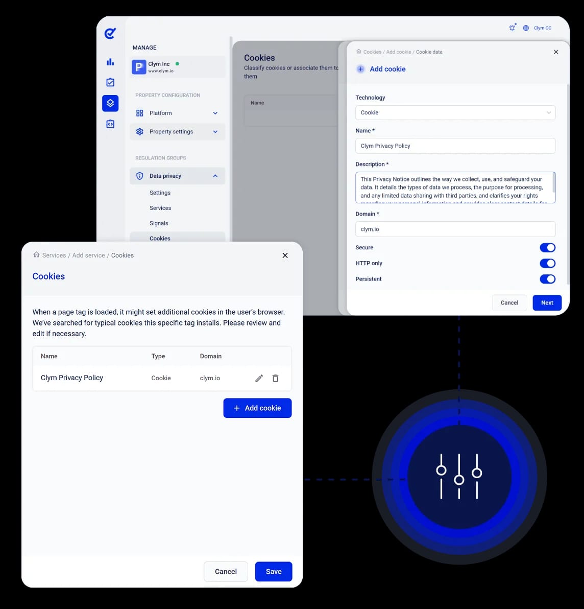 Privacy and Cookie Policy: Flexible Configuration